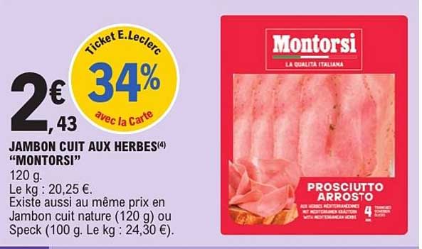 JAMBON CUIT AUX HERBES “MONTORSI”