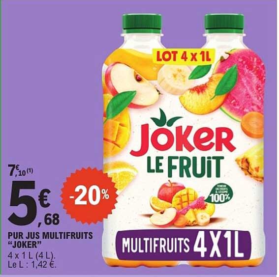 JOKER LE FRUIT MULTIFRUITS 4 X 1L