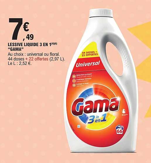 LESSIVE LIQUIDE 3 EN 1 (4X6) “GAMA”
