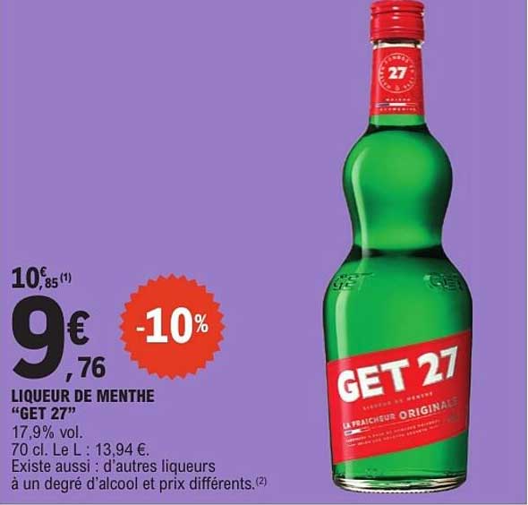 LIQUEUR DE MENTHE "GET 27"