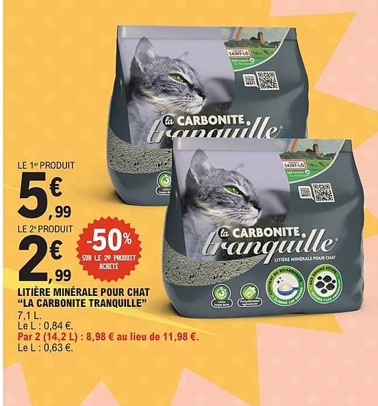 LITIÈRE MINÉRALE POUR CHAT “LA CARBONITE TRANQUILLE”