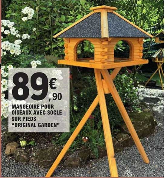 MANGEOIRE POUR OISEAUX AVEC SOCLE SUR PIEDS “ORIGINAL GARDEN”