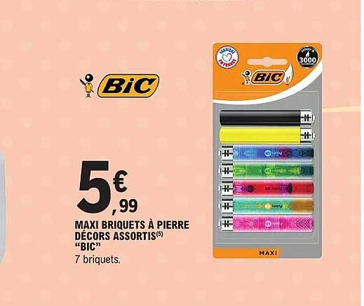 MAXI BRIQUETS À PIERRE DÉCORS ASSORTIS(5) “BIC”
