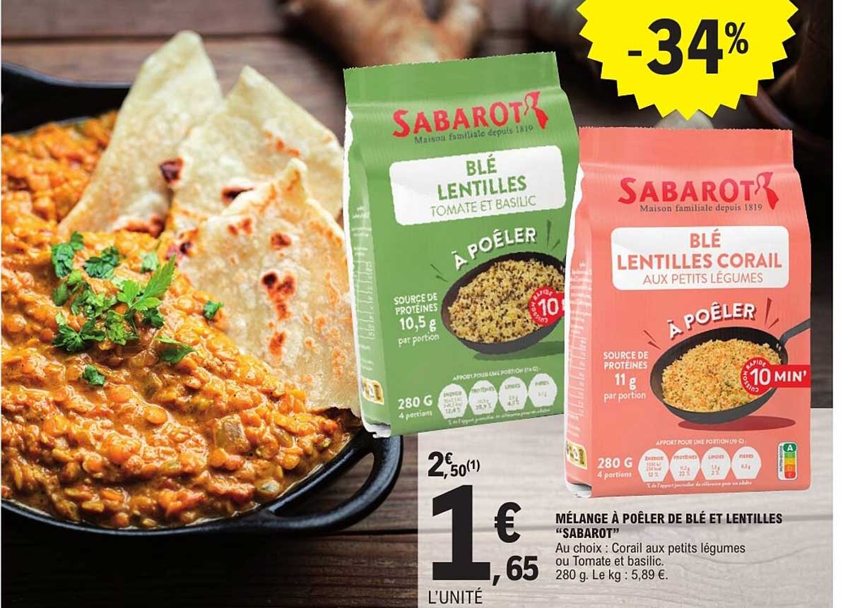 MÉLANGE À POÊLER DE BLÉ ET LENTILLES “SABAROT”