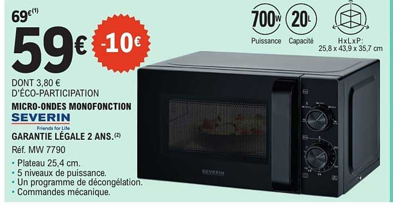 MICRO-ONDES MONOFONCTION SEVERIN