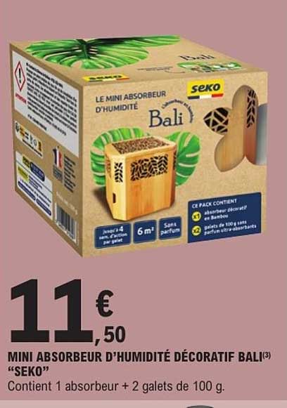 MINI ABSORBEUR D’HUMIDITÉ DÉCORATIF BALI “SEKO”
