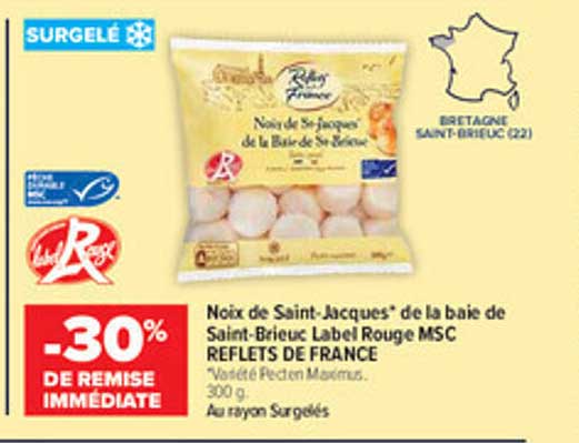 Noix de Saint-Jacques* de la baie de Saint-Brieuc Label Rouge MSC REFLETS DE FRANCE