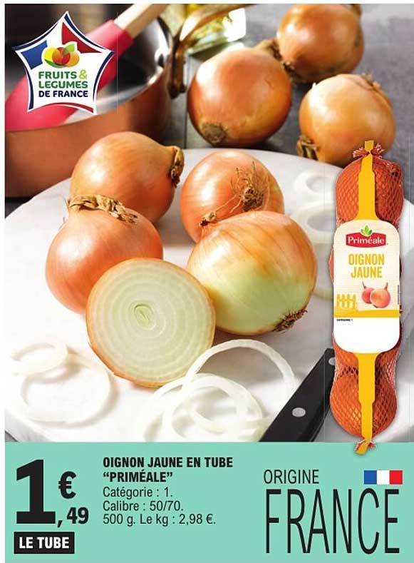 OIGNON JAUNE EN TUBE “PRIMÉALE”