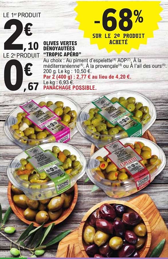 OLIVES VERTES DÉNOYAUTÉES “TROPIC APÉRO”