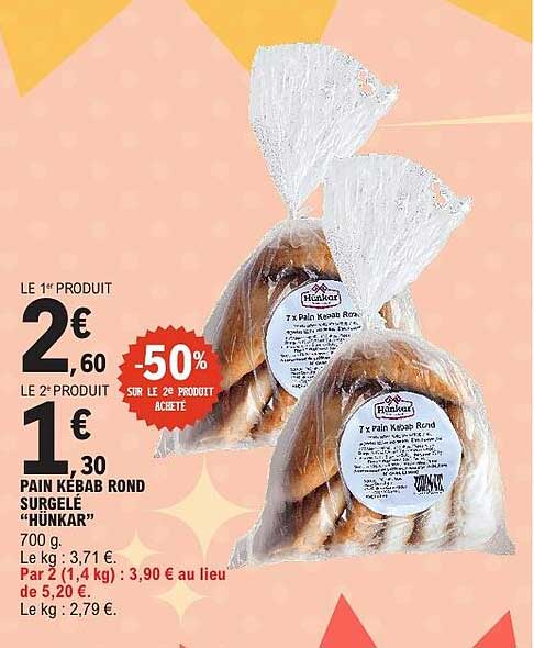 PAIN KEBAB ROND SURGELÉ "HUNKAR"