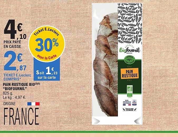 PAIN RUSTIQUE BIO «BIOFOURNIL»