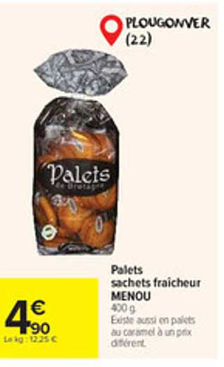 Palets sachets fraicheur MENU