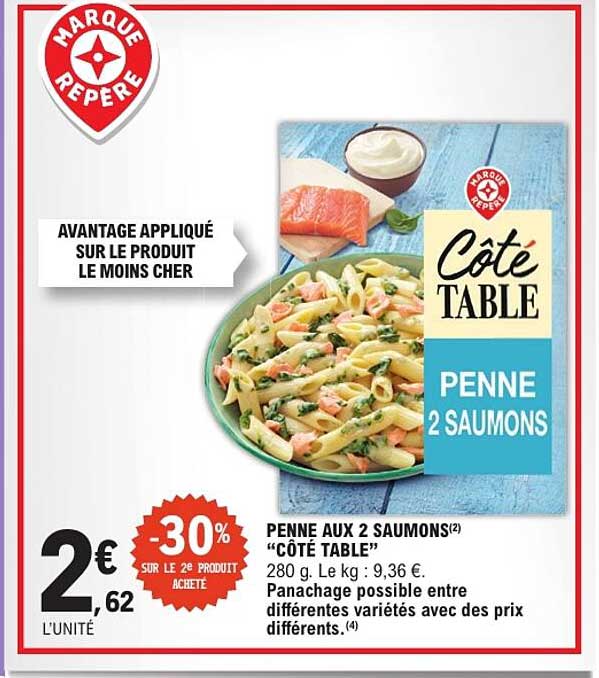 PENNE AUX 2 SAUMONS "CÔTÉ TABLE"