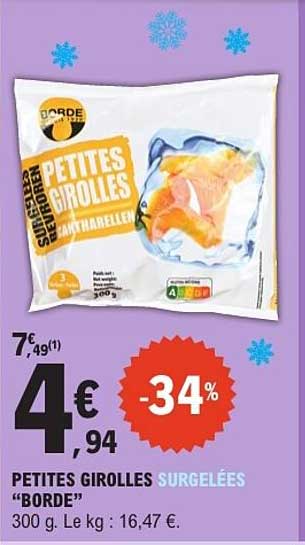 PETITES GIROLLES SURGELÉES “BORDE”