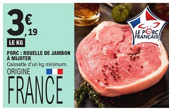 PORC : ROUELLE DE JAMBON À MIJOTER