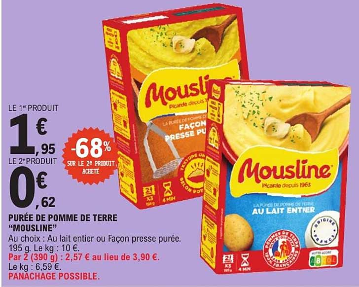 PURÉE DE POMME DE TERRE “MOUSLINE”
