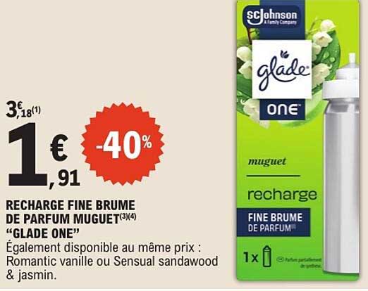 RECHARGE FINE BRUME DE PARFUM MUGUET «GLADE ONE»