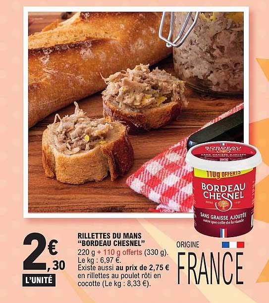 RILLETTES DU MANS "BORDEAU CHESNEL"