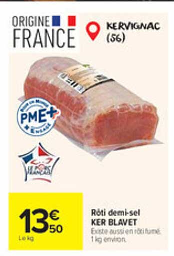 Rôti demi-sel KER BLAVET