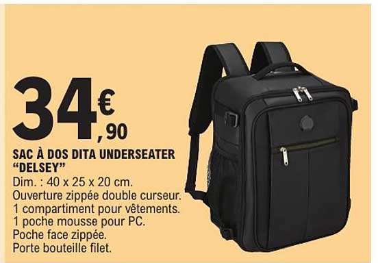 SAC À DOS DITA UNDERSEATER "DELSEY"