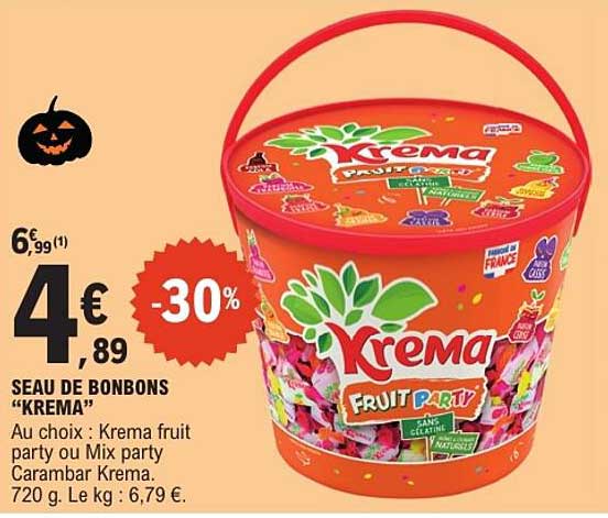 SEAU DE BONBONS "KREMA"