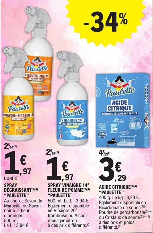 SPRAY DÉGRAISSANT(3)(4) “PAULETTE”