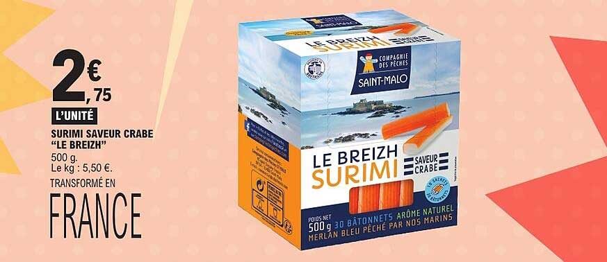 SURIMI SAVEUR CRABE “LE BREIZH”
