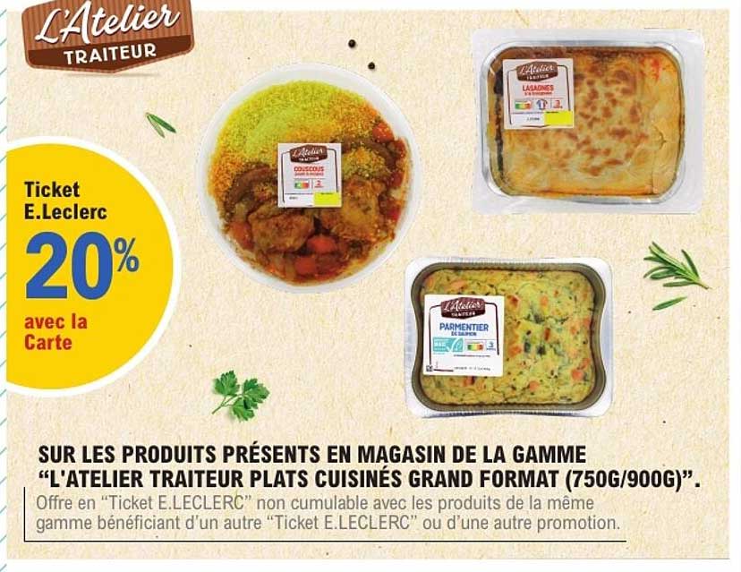 Ticket E.Leclerc 20% avec la Carte
