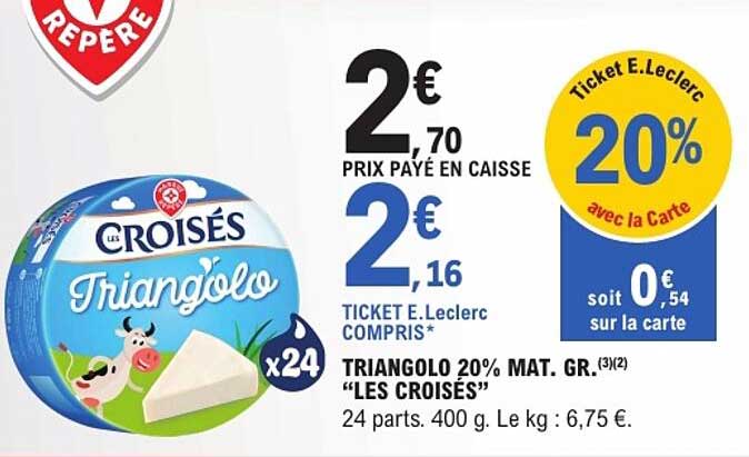 TRIANGOLO 20% MAT. GR. "LES CROISES"