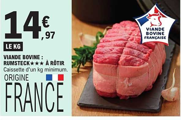 VIANDE BOVINE : RUMSTECK ★★★ À RÔTIR