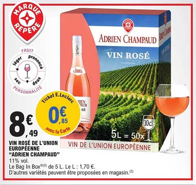 VIN ROSÉ DE L’UNION EUROPÉENNE “ADRIEN CHAMPAUD”