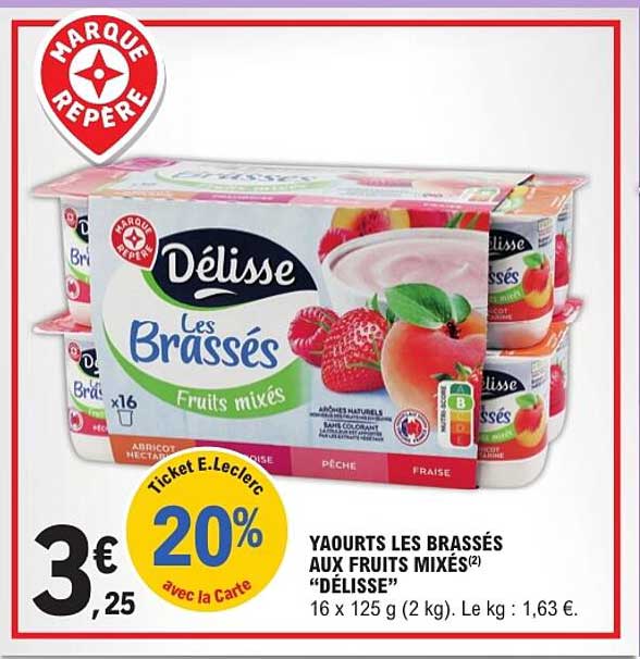 YAOURTS LES BRASSÉS AUX FRUITS MIXES “DELISSE”