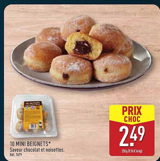 10 MINI BEIGNETS* Saveur chocolat et noisettes.