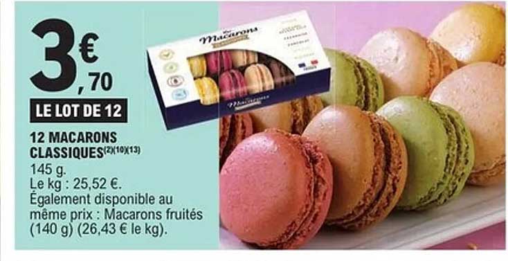 12 MACARONS CLASSIQUES