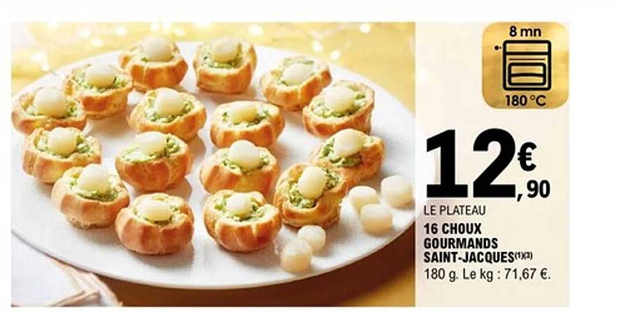 16 CHOUX GOURMANDS SAINT-JACQUES