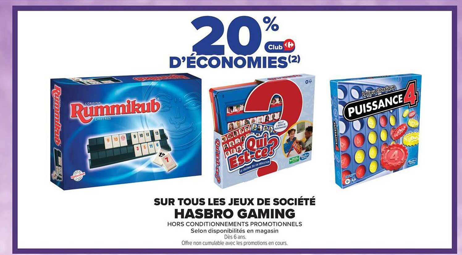 20 % d'économies sur tous les jeux de société Hasbro Gaming