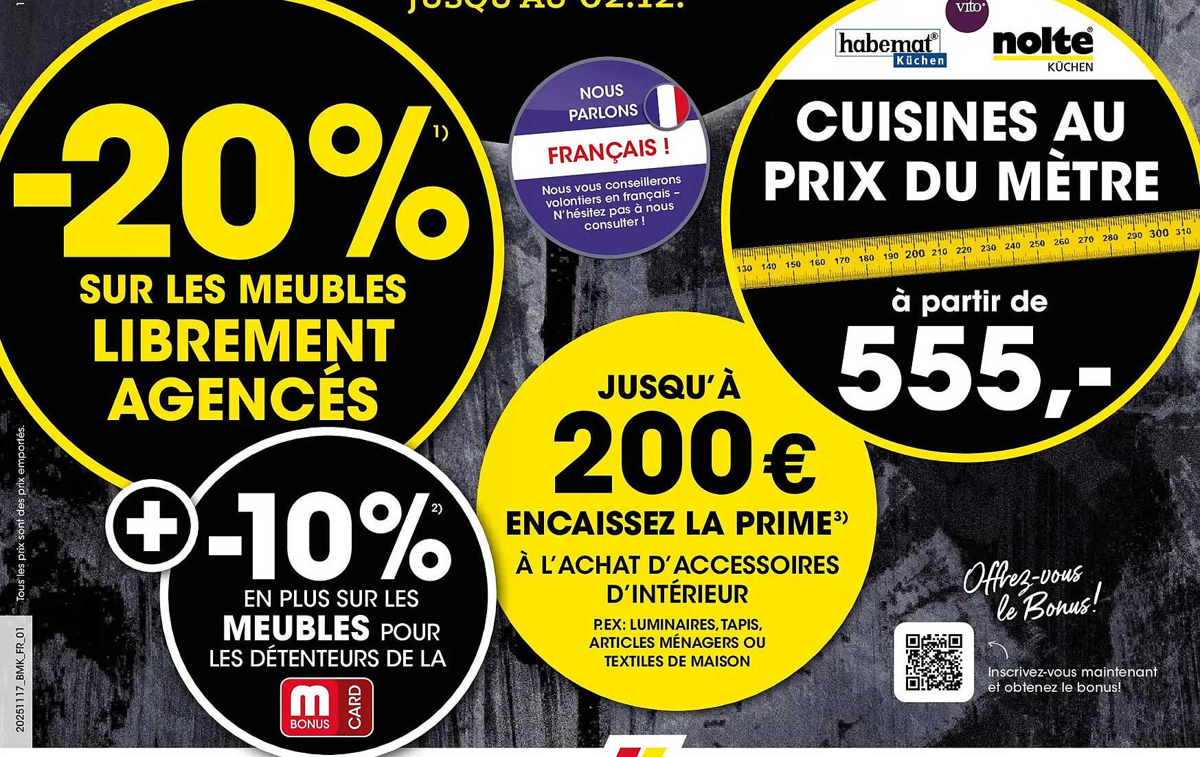 -20 % SUR LES MEUBLES LIBREMENT AGENCÉS