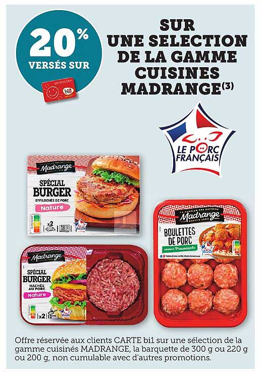 20% VERSÉS SUR UNE SÉLECTION DE LA GAMME CUISINES MADRANGE