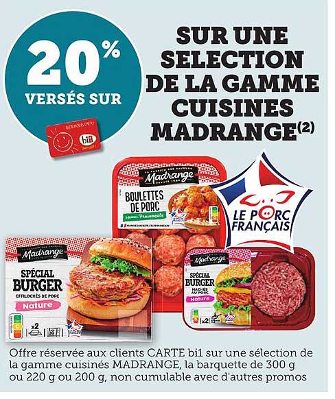 20% VERSÉS SUR UNE SÉLECTION DE LA GAMME CUISINES MADRANGE