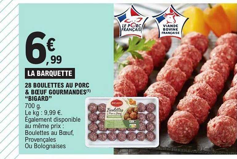 28 BOULETTES AU PORC & BŒUF GOURMANDES BIGARD