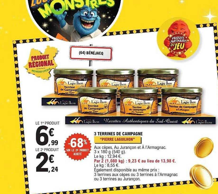 3 TERRINES DE CAMPAGNE "PIERRE LAGUILHON"