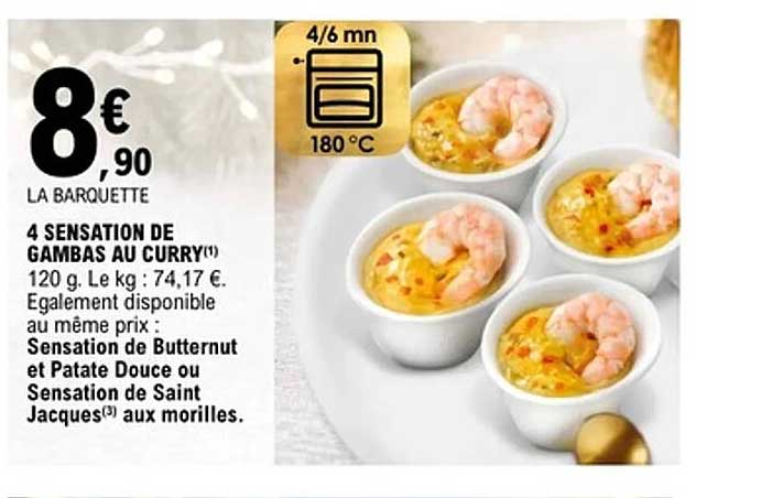 4 SENSATION DE GAMBAS AU CURRY