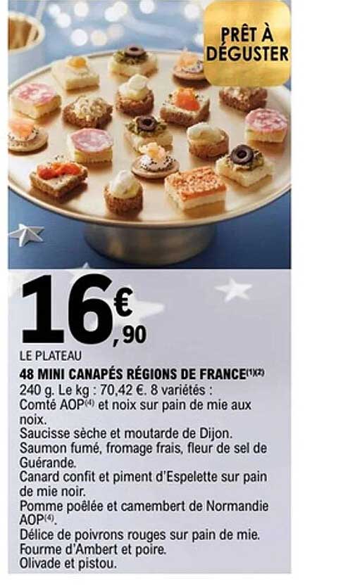 48 MINI CANAPÉS RÉGIONS DE FRANCE