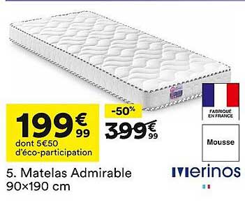 5. Matelas Admirable 90x190 cm