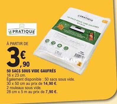 50 SACS SOUS VIDE GAUFRÉS