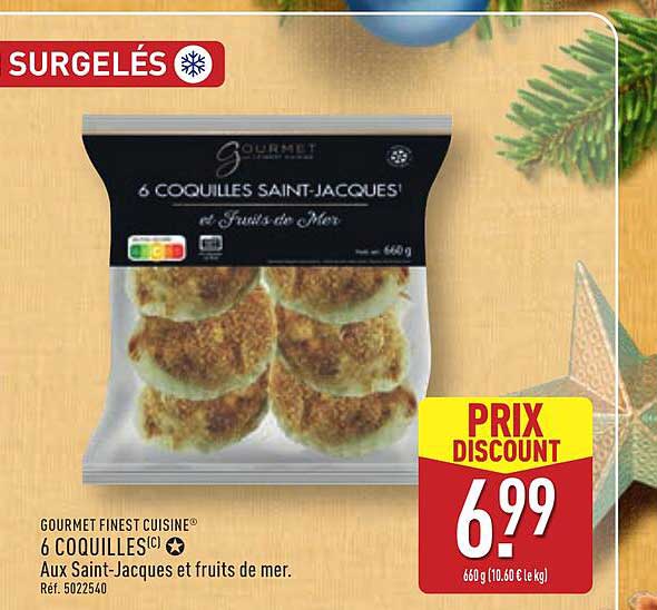 6 COQUILLES SAINT-JACQUES
