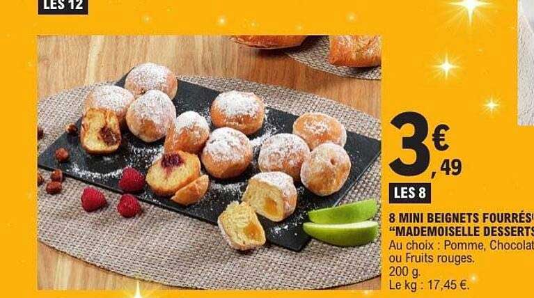 8 MINI BEIGNETS FOURRÉS “MADEMOISELLE DESSERTS”