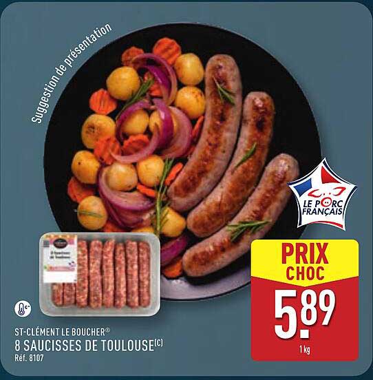 8 SAUCISSES DE TOULOUSE