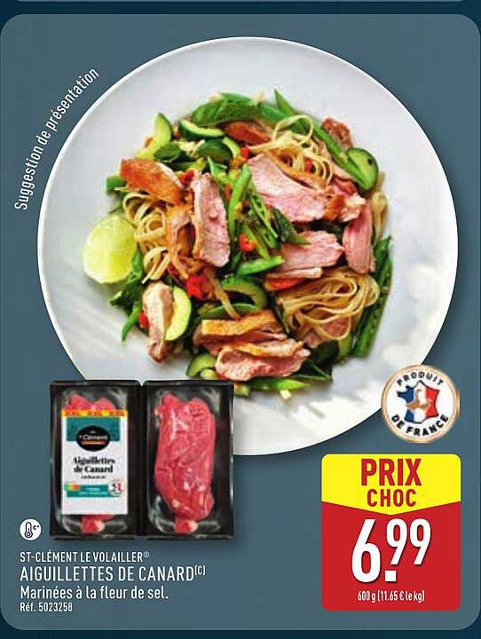 Aiguillettes de Canard mariné à la fleur de sel