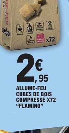 ALLUME-FEU CUBES DE BOIS COMPRESSÉ X72 "FLAMINO"